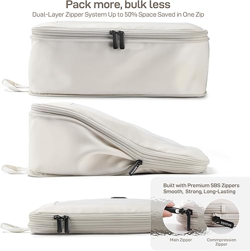 Miniatura 2 de EPICKA TripCozy - Cubos de compresión para embalaje, juego de 4 juegos6 bolsas organizadoras de viaje duraderas con parte superior de malla,