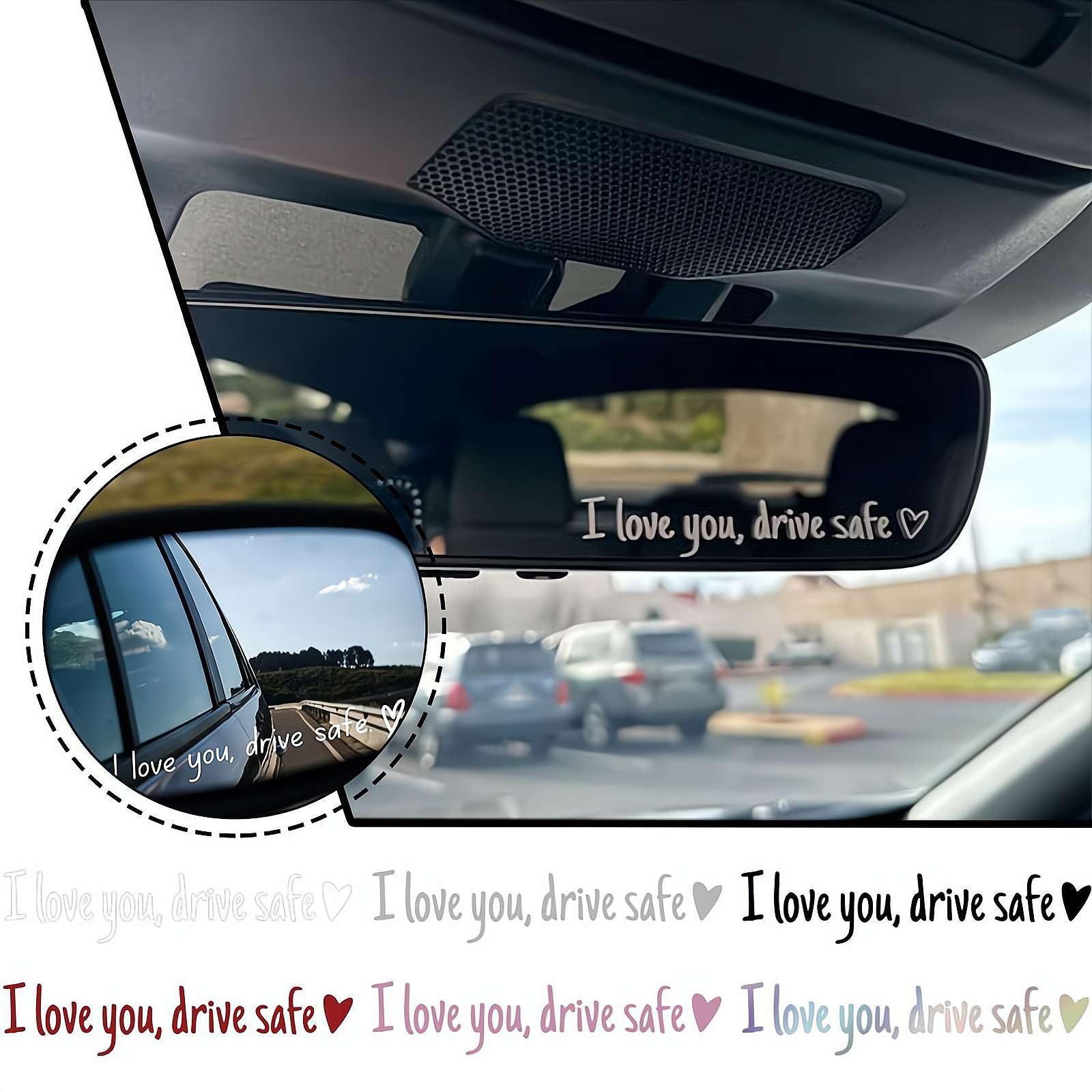 I Love You Drive Safe Aufkleber 8 Stück - Für Rückspiegel & Auto