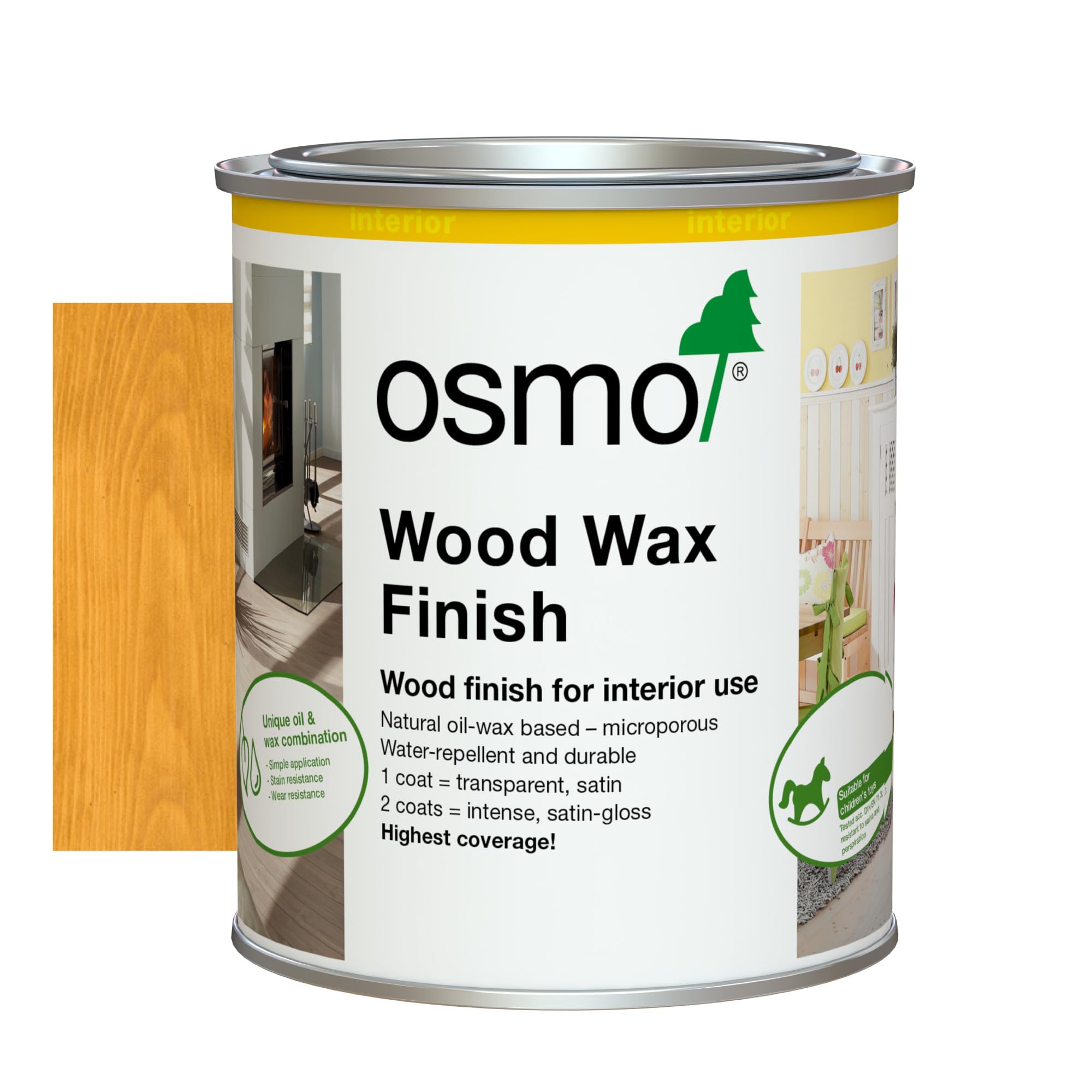 Osmo Wood Wax Finish 3103 Light Oak (750ML, Light Oak)