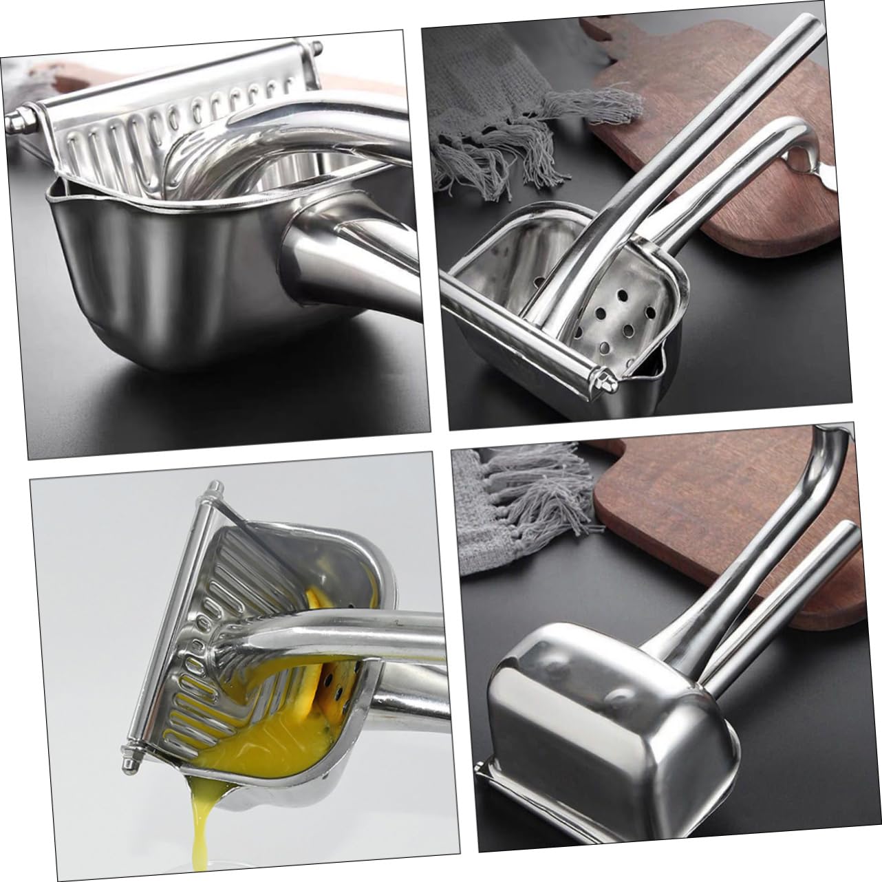 Alipis Exprimidor Manual de Acero Inoxidable para Cítricos Exprimidor de Frutas de Uso Doméstico para Exprimir Jugos