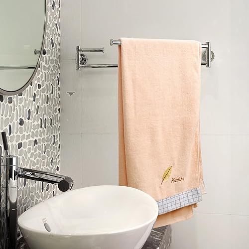 Miniatura 8 de Thmyo Juego de 2 toallas de baño de lujo 100% algodón, 1 toalla de baño, 1 toalla de mano, toallas de mano altamente absorbentes, toallas de baño