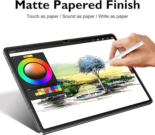Vista 2 de Esanik Paquete de 2 protectores de pantalla de vidrio templado para Samsung Galaxy Tab S10 Plus, S9 Plus, S9 FE Plus (12.4 pulgadas), película
