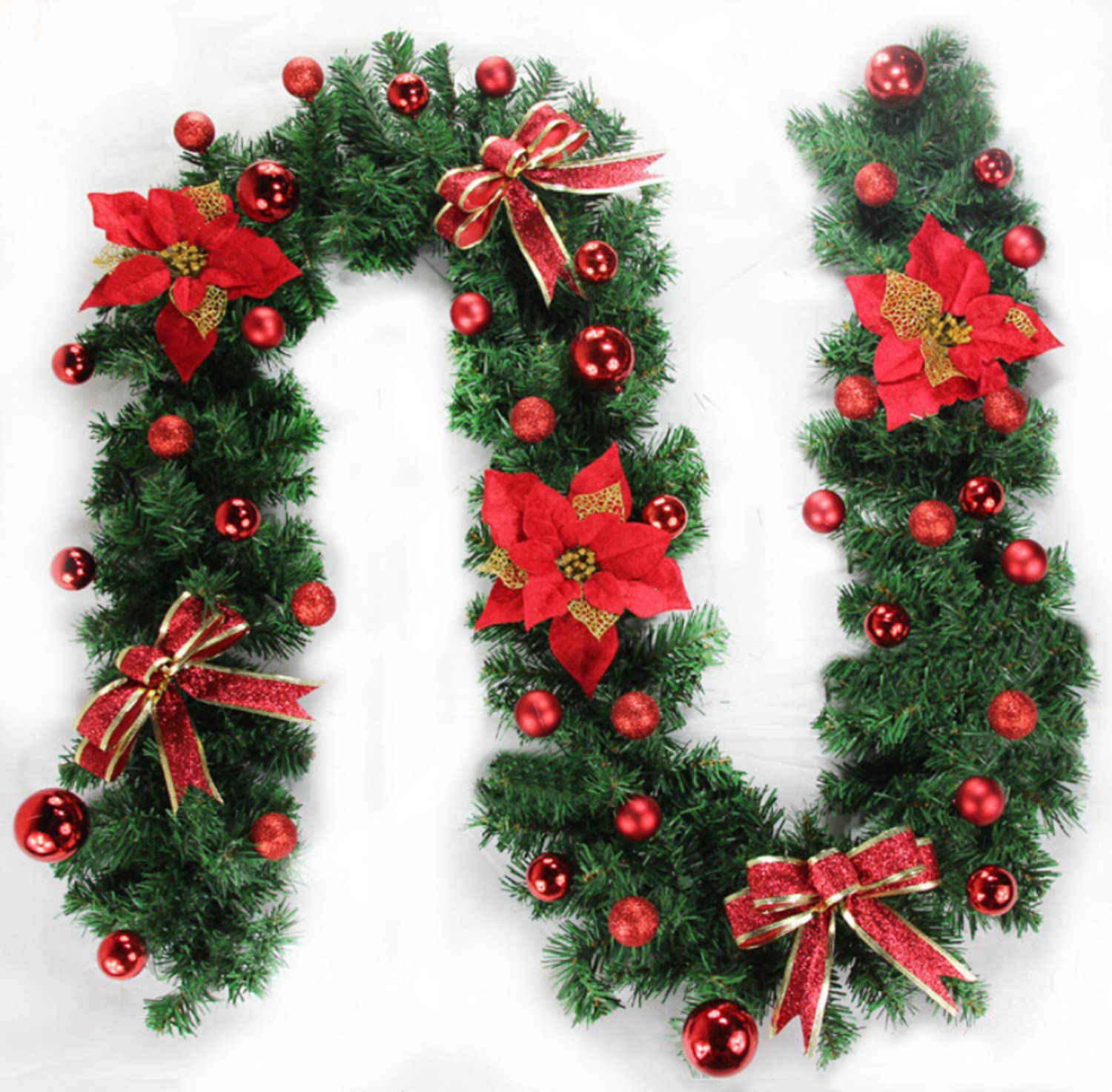 SKEIDO 2.7M PVC Encrypted Christmas Decoration Cane Garland Artificial Pine Green Spruce Ornaments Xmas Party Supplies