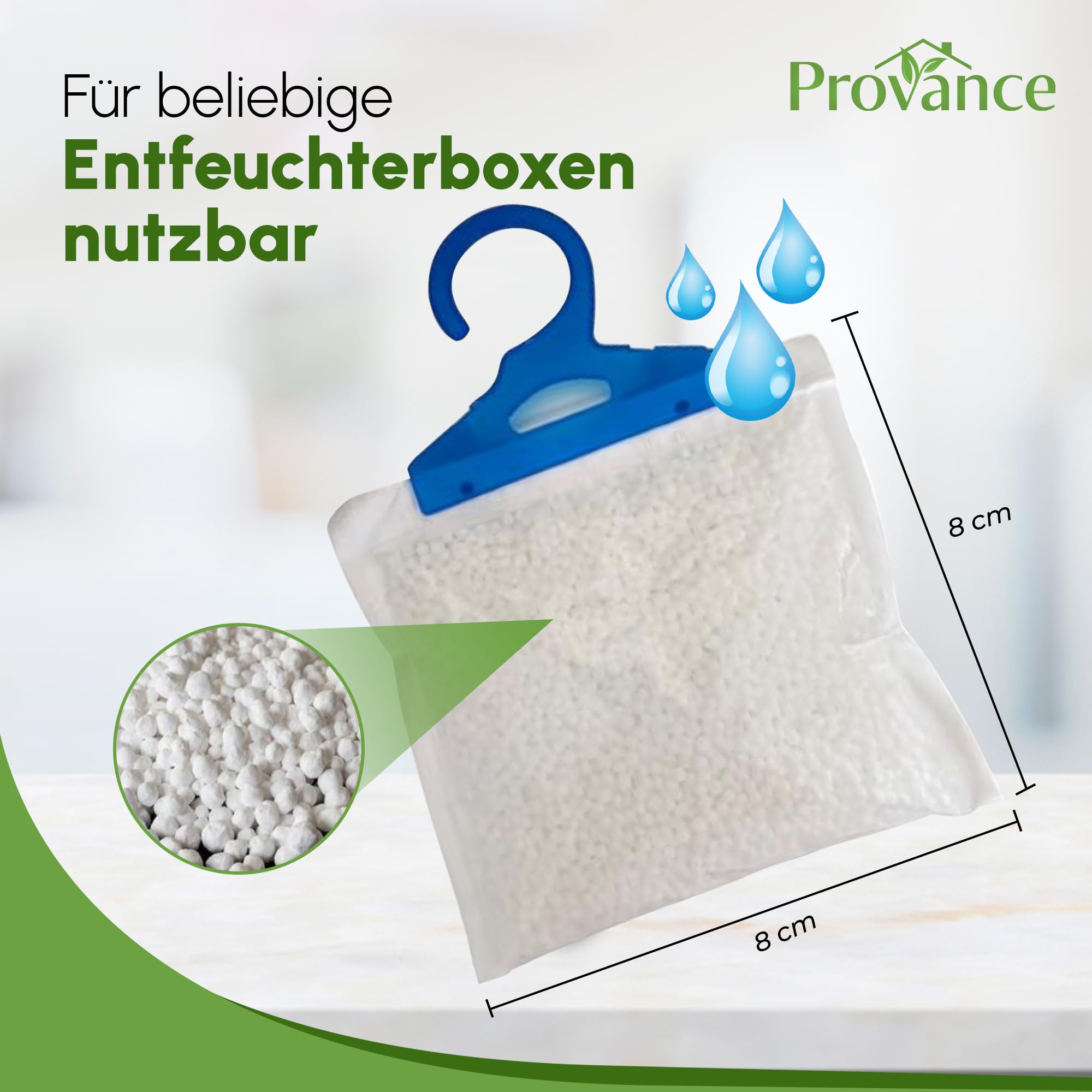 24er Set Luftentfeuchter Luftraumentfeuchter Beutel zum aufhängen XL 250g Feuchtigkeitsabsorber Moisture Absorber Fenster Schrank Granulat für auch Bad, Wohnwagen, Wohnmobil, Schiff, Auto usw. (24)