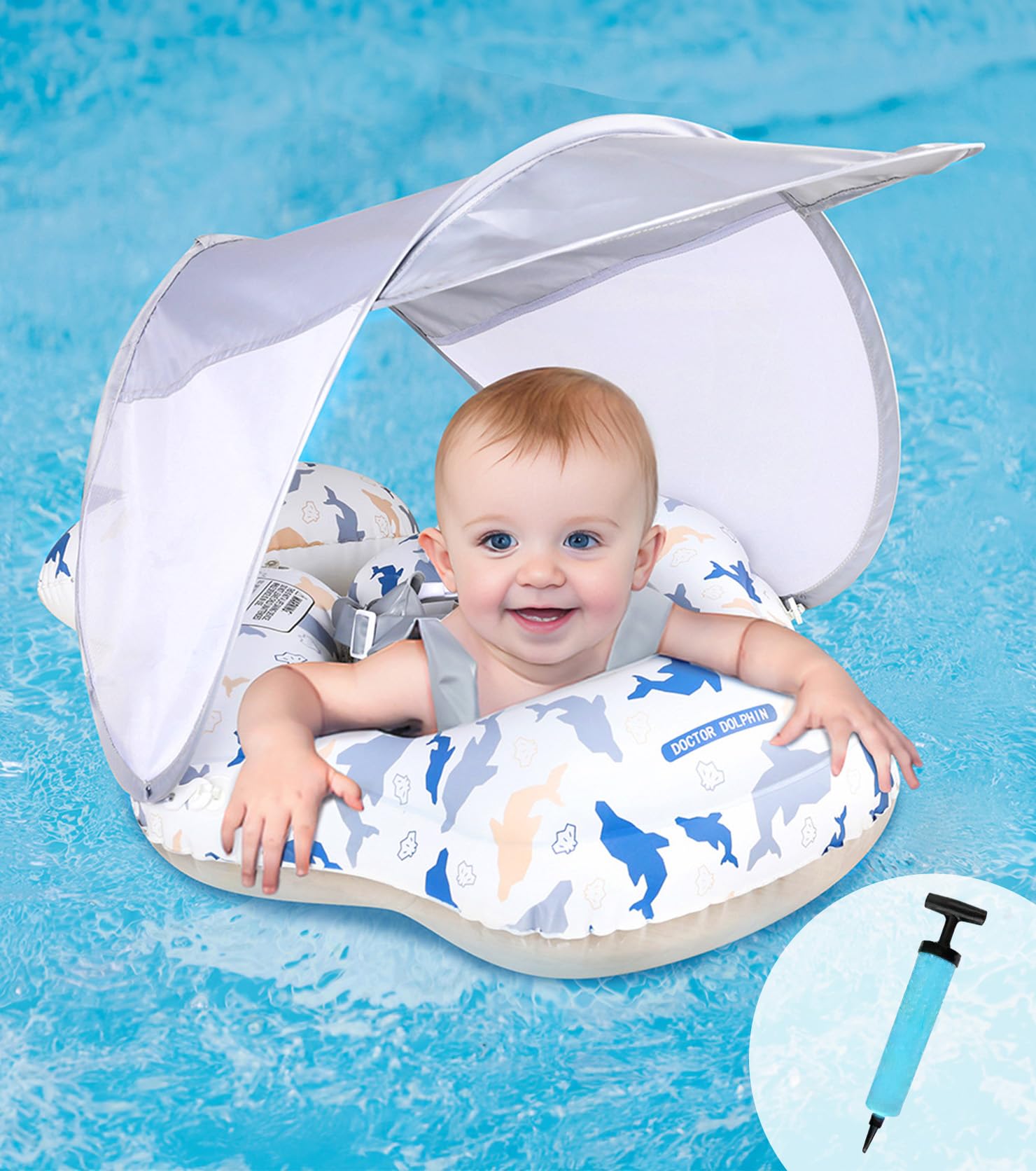 Flotador Bebe, Flotadores para Bebes | Flotador Bebe con Sombrilla SPF 50+