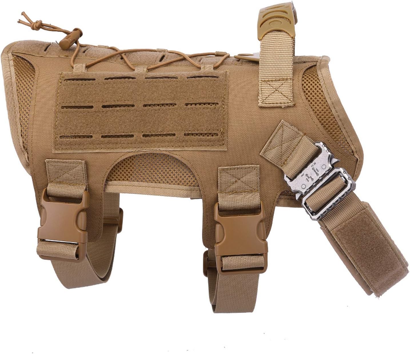 Tactical Scorpion Gear Laser Cut Dog Training Vest Harness K9 Camo MOLLE D6