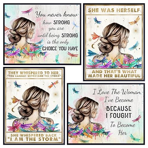 Miniatura 1 de Inspirational Wall Decor positive Quotes - Women's empowerment Boho Wall Decor Motivational poster - Rustic Farmhouse Wall Art for Women -