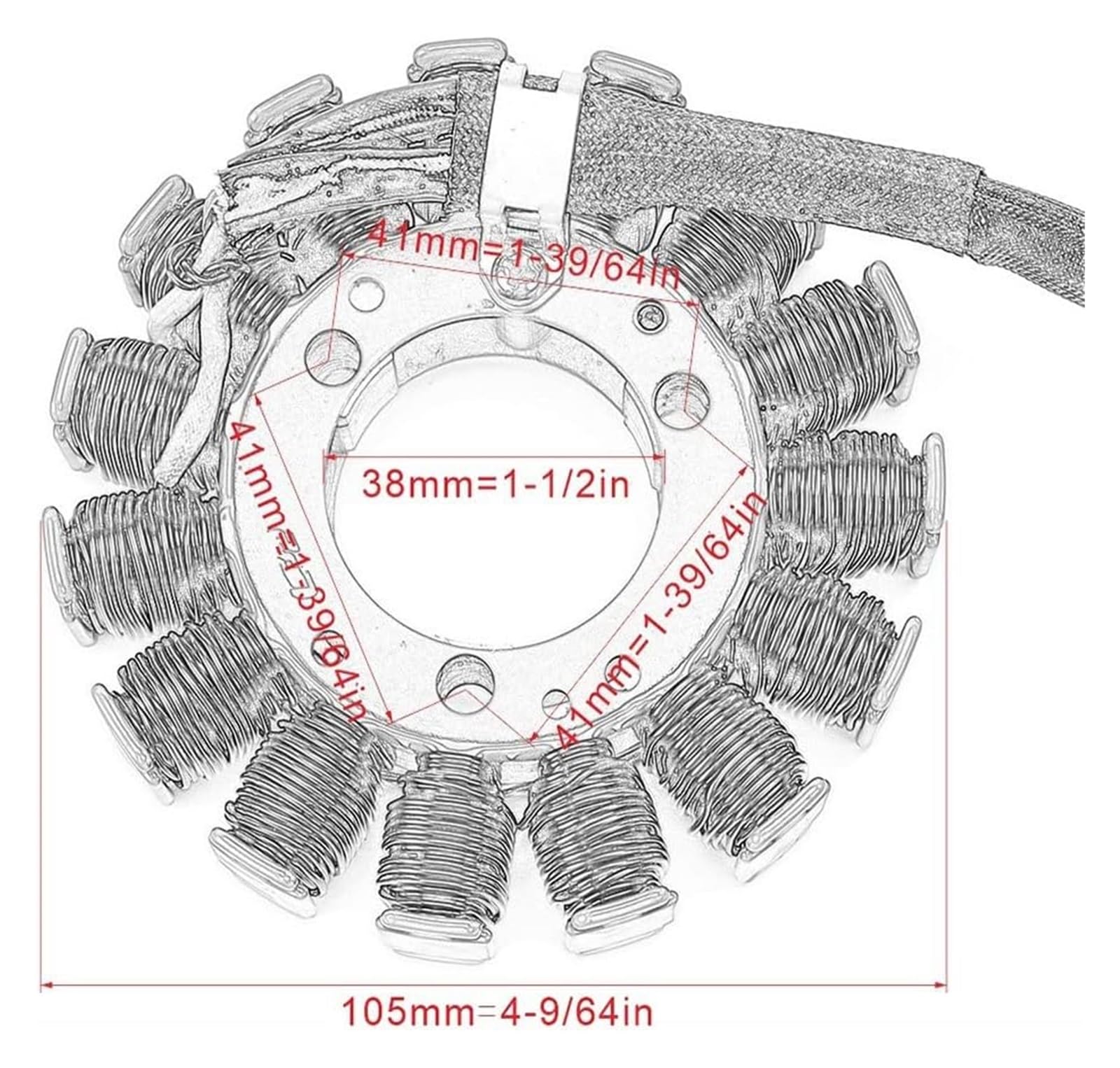 pour Suzuki GSX-R1000 GSXR1000 2005 2006 2007 2008 12v Moto Régulateur De Tension Générateur Stator Bobine Magnéto Bobine Magnéto Stator