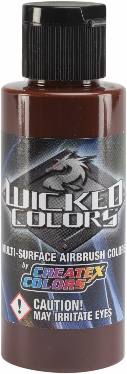 Createx Wicked Colors W074 Detail burnt Sienna 2oz. water