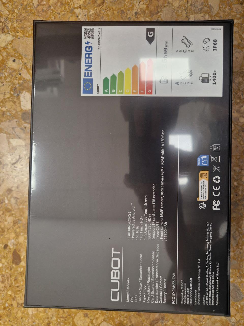 Tab KingKong S – Tablet 10.1" HD+ 90Hz, 16GB RAM (6GB+10GB Est.), 256GB ROM, 4G Dual SIM, Fotocamera 48MP, Batteria 15300mAh, Android 15, Unisoc T616, Nero.