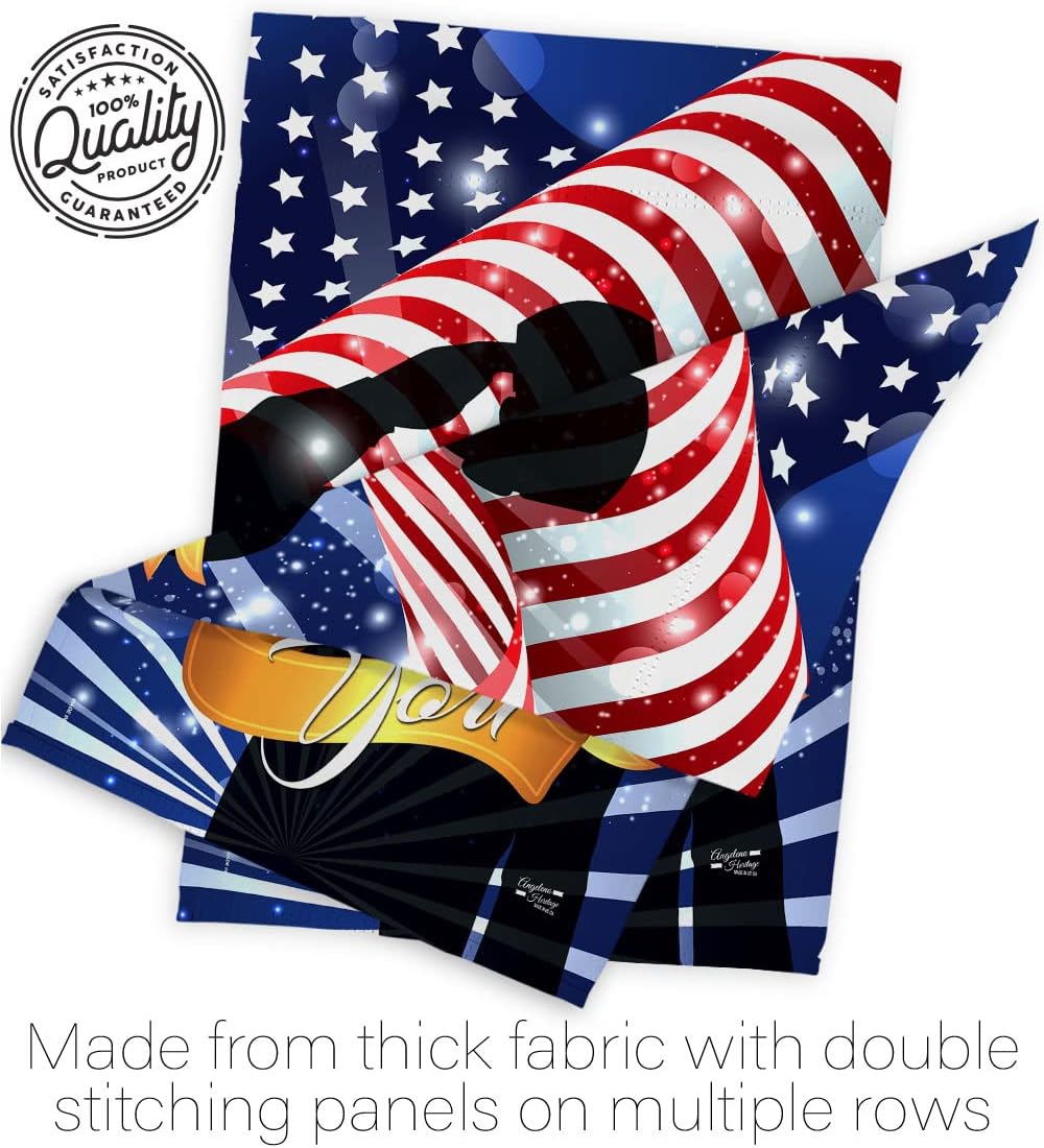 Thank You Americana - Everyday Military Impressions Decorative Vertical House Flag 28" x 40" Printed in USA