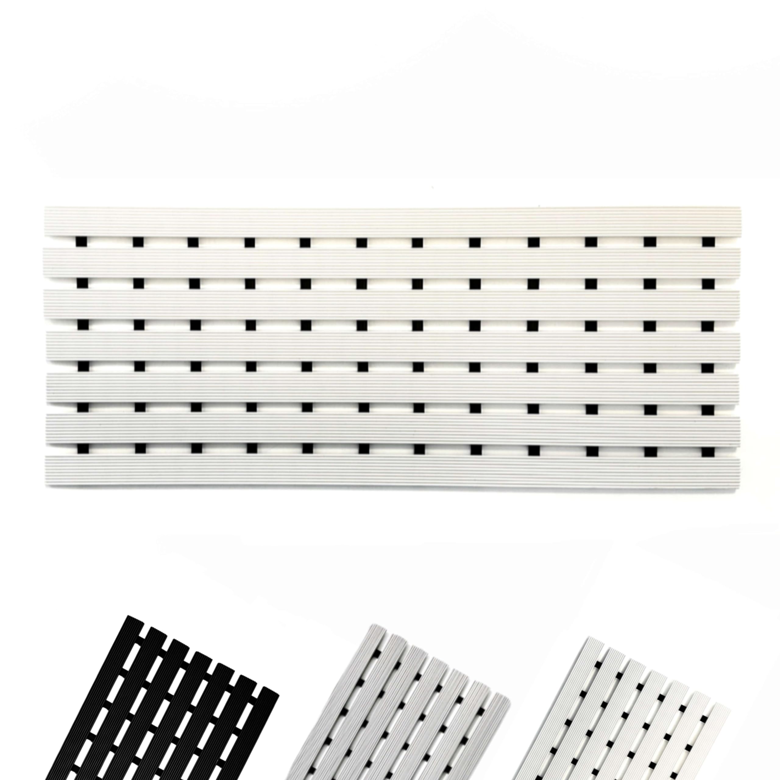 Nicoman Narrow Outdoor Mat Drainage Matt Slatted Duckboard Step Door mat, 61cm x 25cm, White