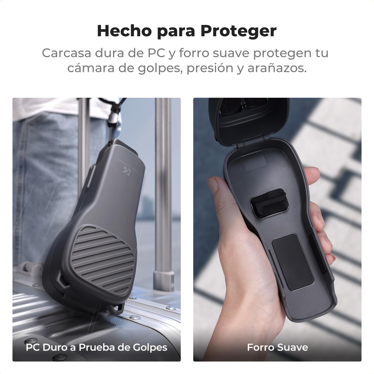 K&F CONCEPT PT61 Funda Protectora Compatible con dji Osmo Pocket 4/3 con Almacenamiento de Filtros, Estuche Rígido con Interior Suave, Diseño Exclusivo, Apertura Fácil