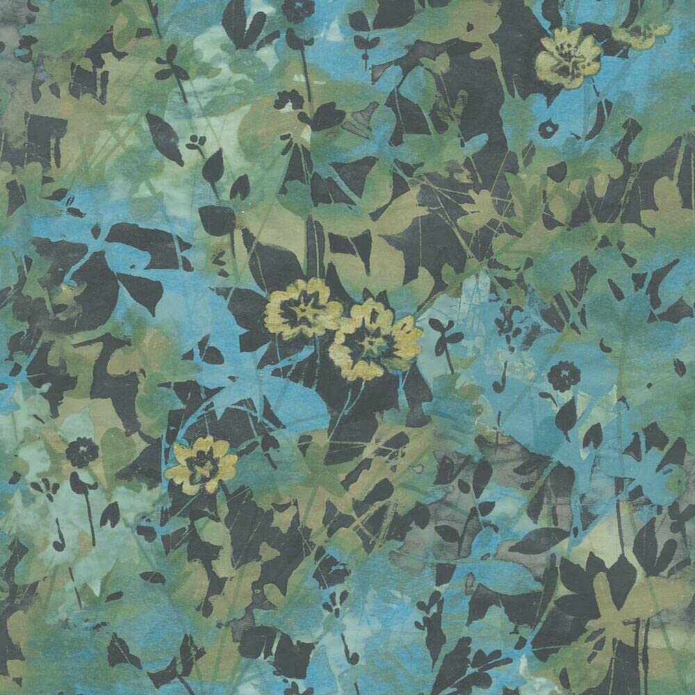 Papier peint adhésif wildflowers shadows sticker mural floral