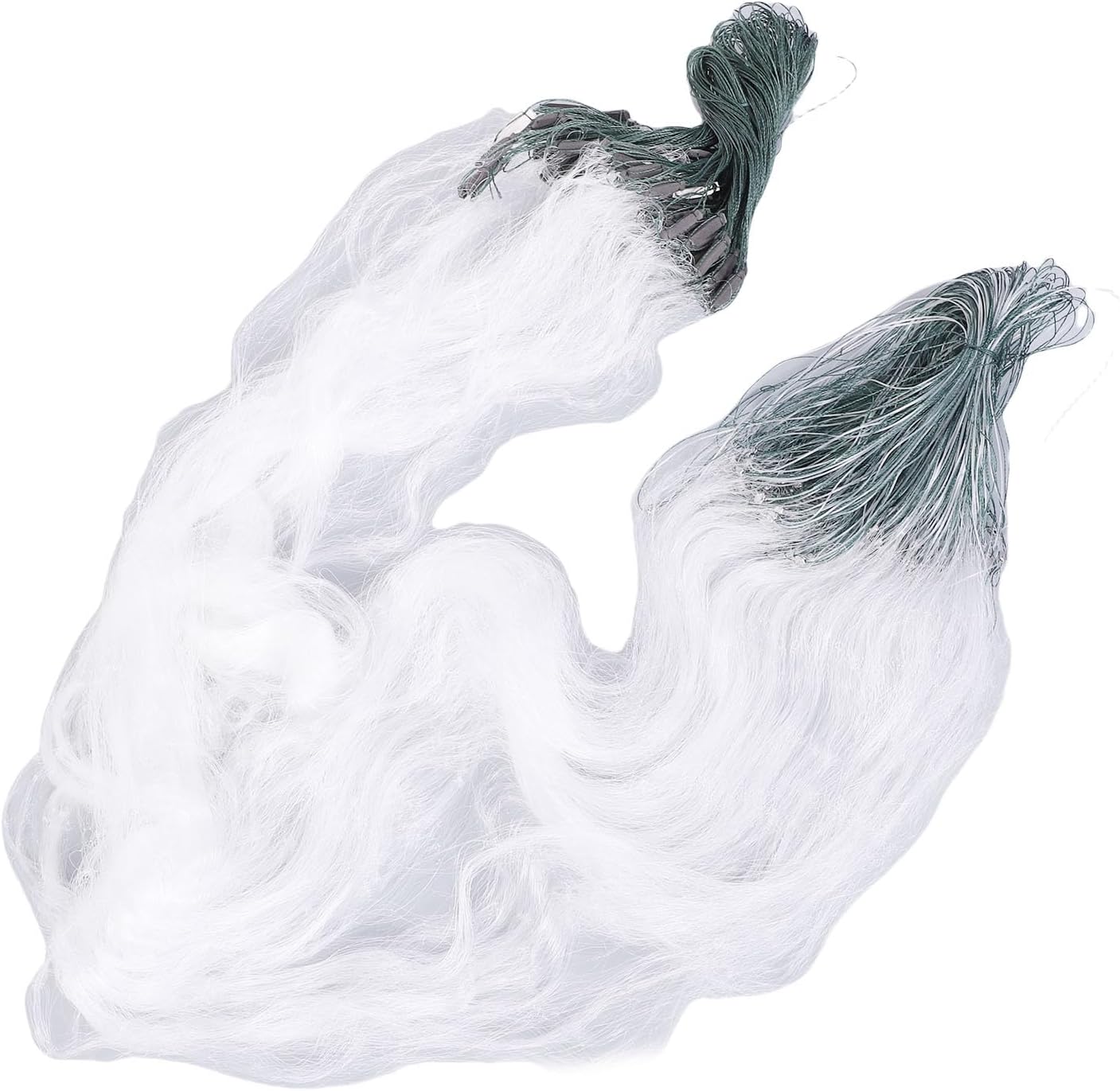 50m Length 1.5m Height 3 Layers Fishing Net Nylon Monofilament Cast Net Outdoor Hand Throw Fishing Mesh Bait Trap Fish(3 Finger)