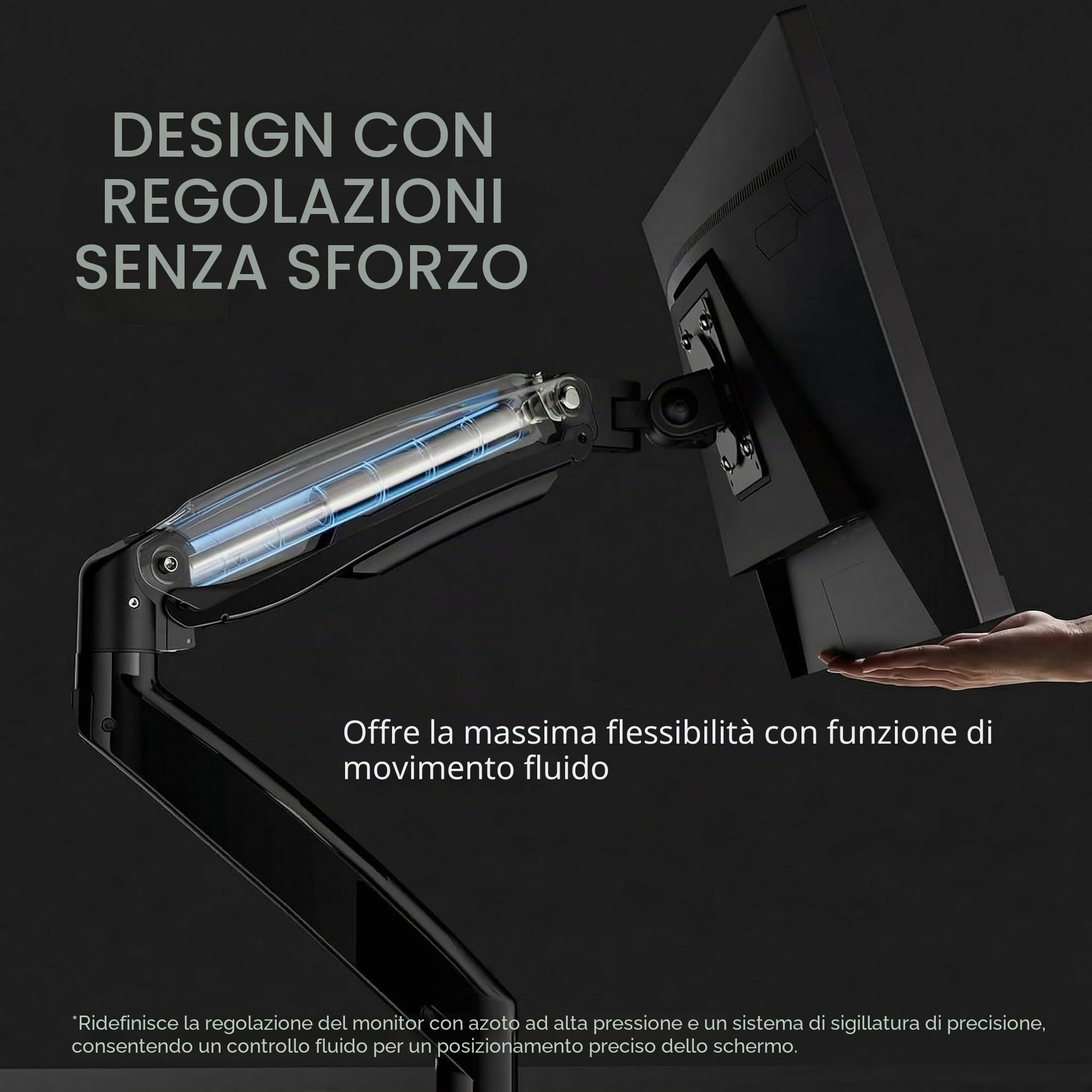 HUANUO Supporto Doppio Monitor 13-40 pollici, Braccio Doppio Monitor USB, Suppor to Regolabile in Altezza Supporto VESA Base a Morsetto a C/Gommino, Braccio Porta 12kg, HNDS7