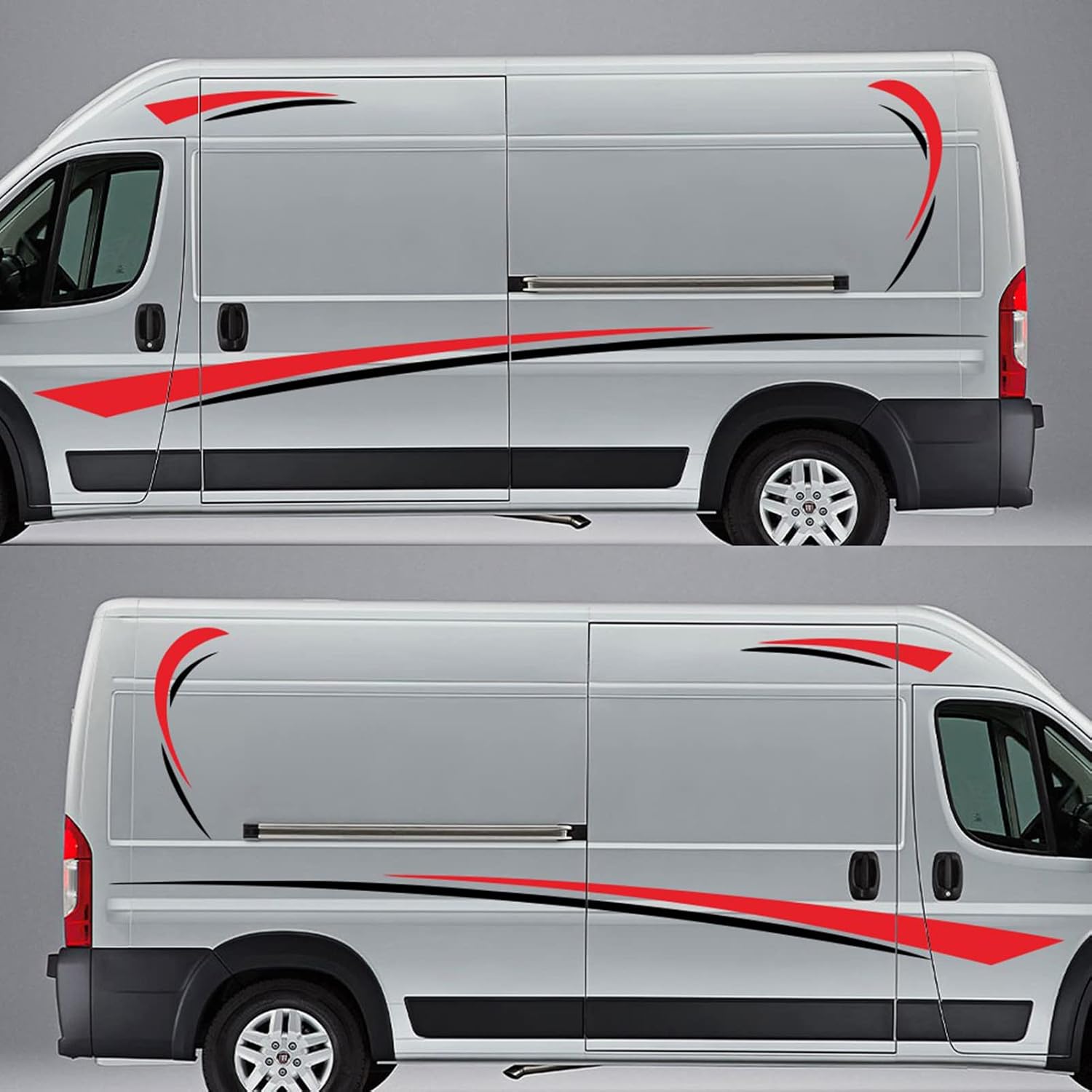 GoolRC RV Camper Universal Body Sticker DIY Stripes Image Decal Sticker Decoration for Caravan Trailer Red image 3