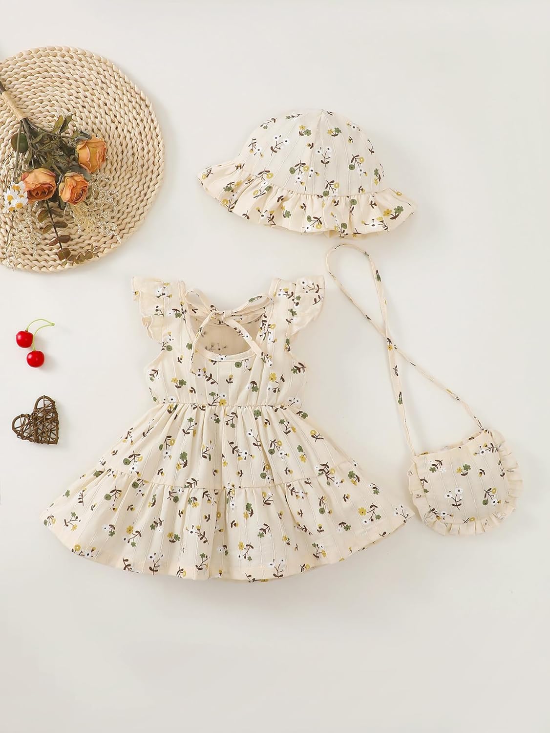 Renotemy Infant Baby Girl Dresses Toddler Girl Clothes Summer Outfits Casual Cotton Linen Sundress Gifts for Girls 3Months-3T - Image 4