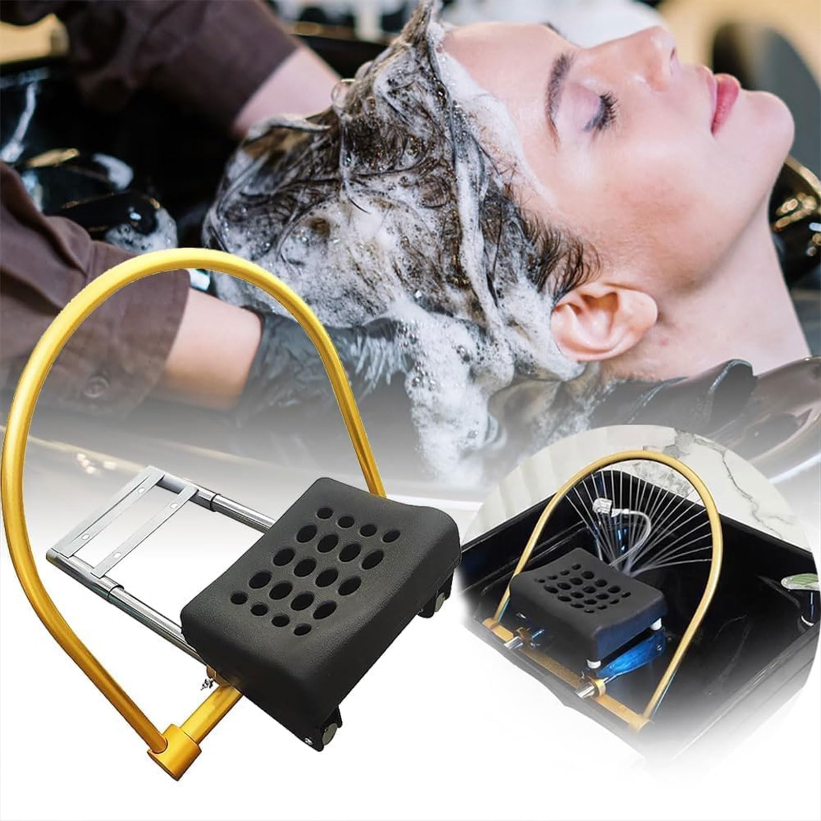 Stojak do cyrkulacji wody Head Spa z zestawem poduszek, sprzęt Head Spa, szampon pod prysznic do salonu fryzjerskiego, akcesoria do łóżek, sprzęt do masażu z pielęgnacją skóry głowy