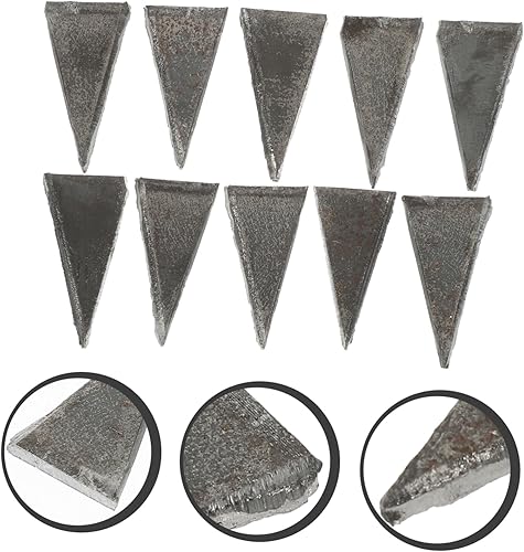 Miniatura 7 de DOITOOL Cuñas de mango de cuña triangular, cuñas de acero corrugado, mango de acero, accesorios de martillo, mango de acero, forma de cuña de acero