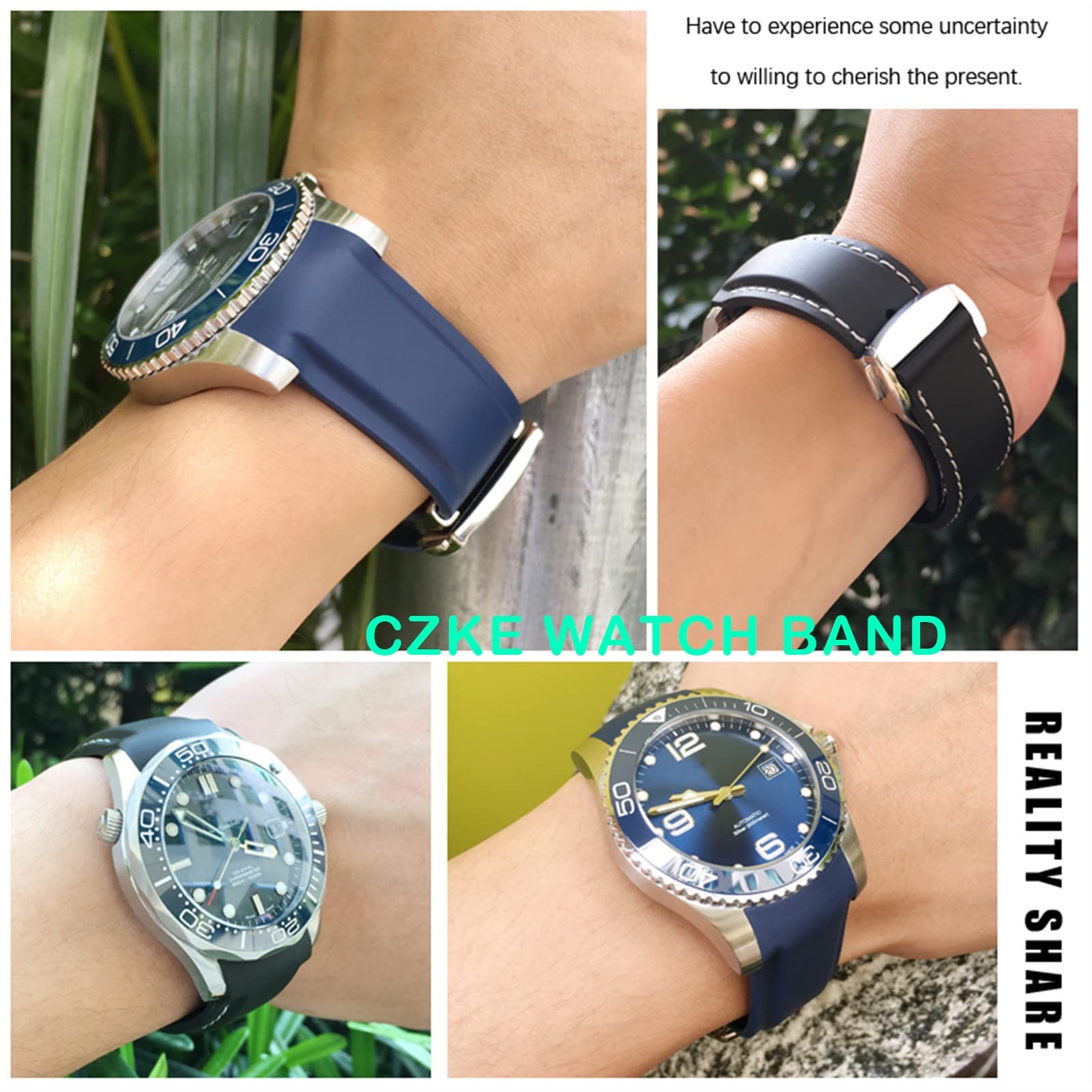 JDIME Gumowy silikonowy pasek do zegarka Omega Seamaster GMT Diver 300 Speedmaster Hamilton 19mm 20mm 21mm 22mm Koraja zegarka