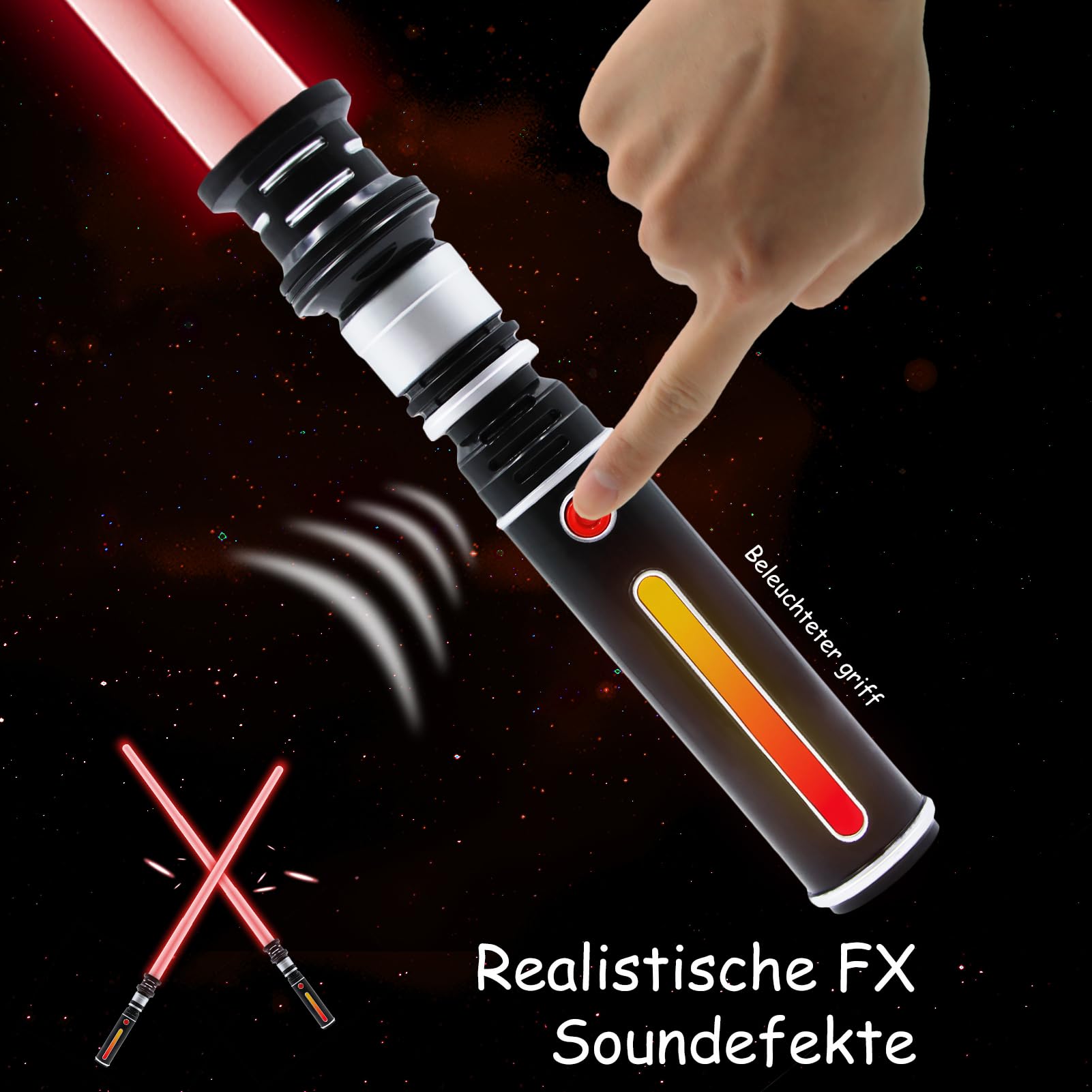 Sabre Laser pour Enfant Extensible avec Son FX Jouet Rouge Star Wars Halloween