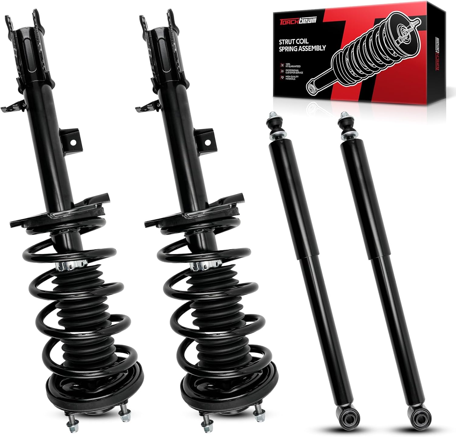Torchbeam Front and Rear Struts Complete Assembly Automotive Replacement for Ford Escape 2008-2012, Mercury Mariner 2008-2011, Mazda Tribute 2008-2011 171593/171594/37318 * 2 4 PCS