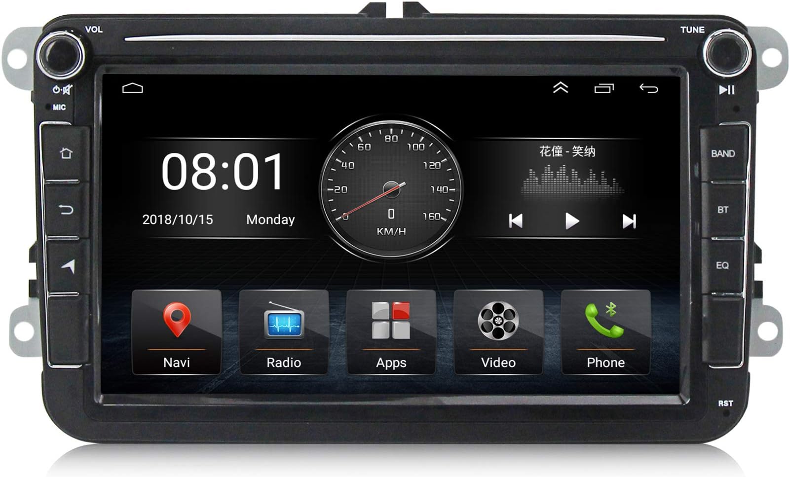 MekedeTech Android 11 Double Din Car Radio 8 inch Touch Screen for VW Skoda Octavia Golf Touran Passat B6 Jetta Polo Tiguan in Dash Auto Radio BT WiFi