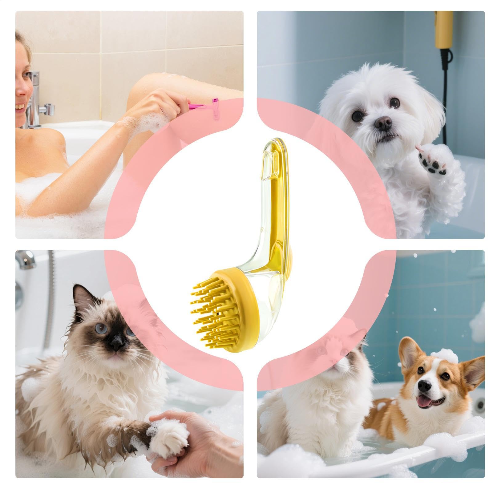 Hunde Badebürste Mit Griff Fellpflege Bürste Für Hunde Und Katzen