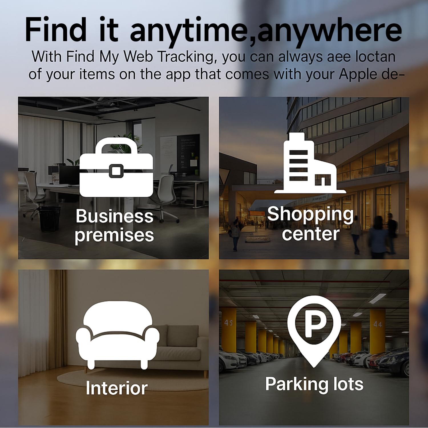 Smart Tags Lot de 2 traceurs compatibles avec Apple Find My (iOS 14.6 et versions ultérieures), localisateur de clés et localisateur d'articles pour sac à dos, valises, animaux de compagnie