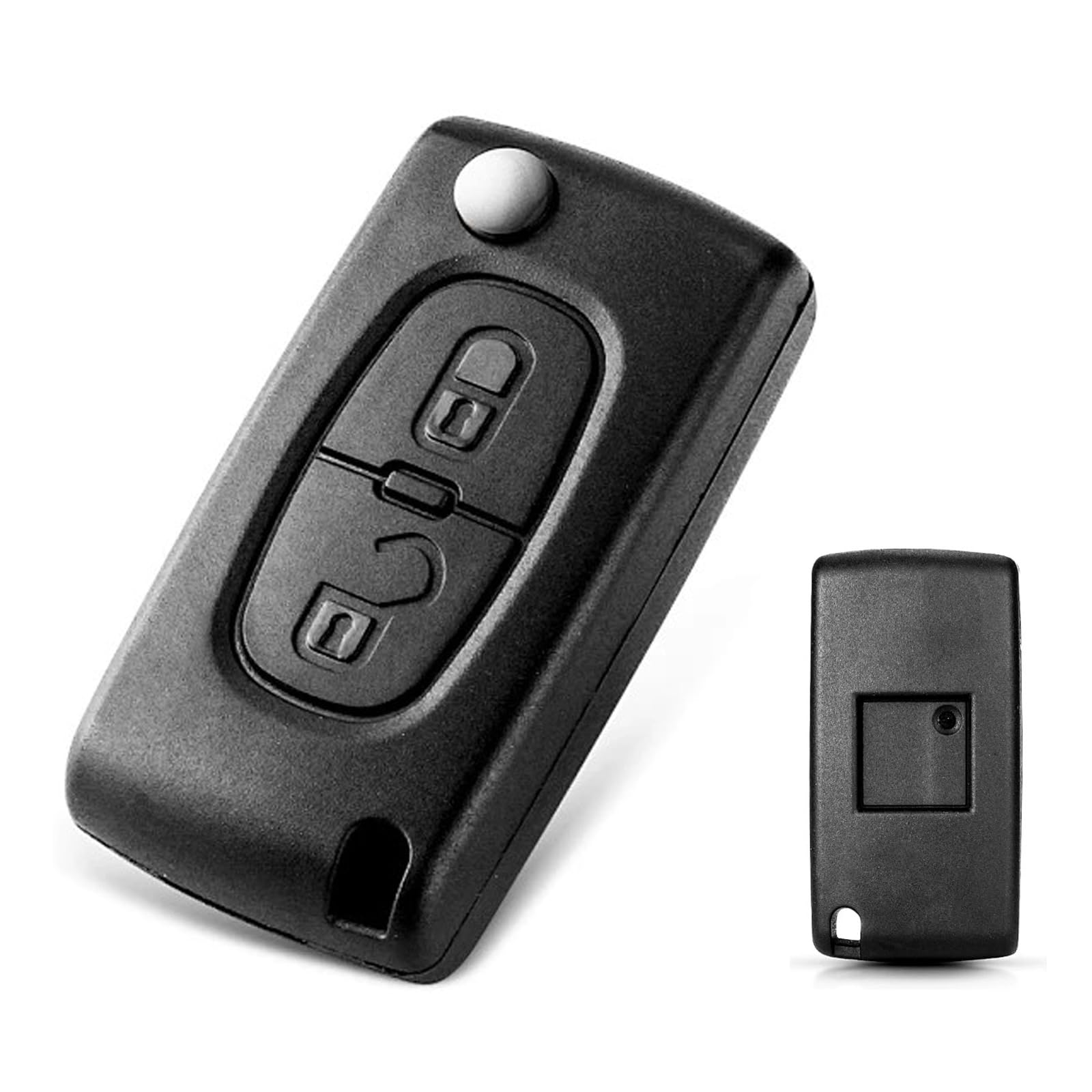FSK Chiave Telecomando Completo, 2 Tasti Auto Guscio Chiave, 433 MHz con ID46 PCF7961 Elettronico Chip Radiocomando per Peugeot 207 307 308 407, Citroen C2 C3 C4 C5 -CE0536 - VA2