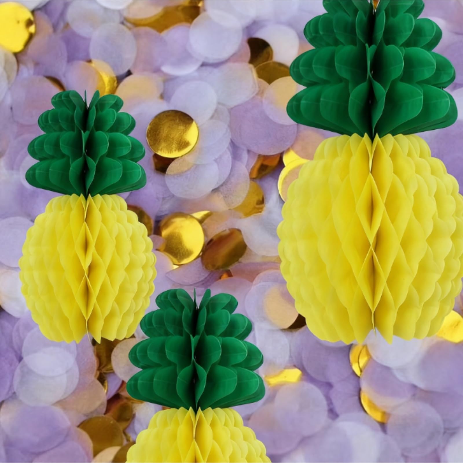 Papierowe Lampiony 15 Szt. Wiszących Lampionów Papierowych W Kształcie Plastra Miodu Z Owocami Do Dekoracji Urodzinowych Dekoracje Imprezę(Yellow,25cm)