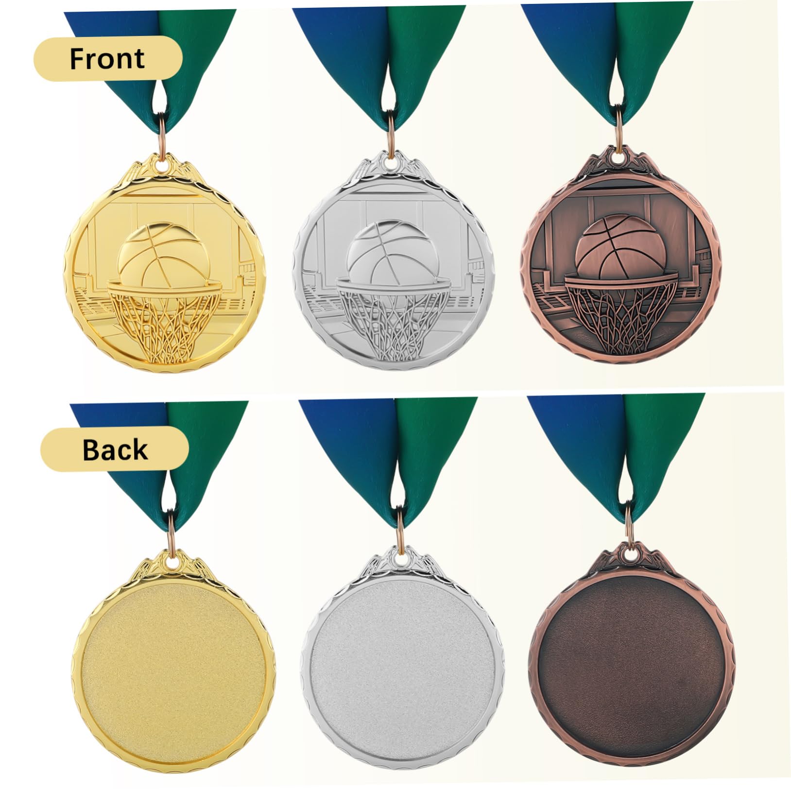 VALICLUD 15stücke Basketball Medaillen Mit Reliefdesign Auszeichnungen Für Sportveranstaltungen Preise Für Turniere Und Spiele Langlebige Metallmedaillen