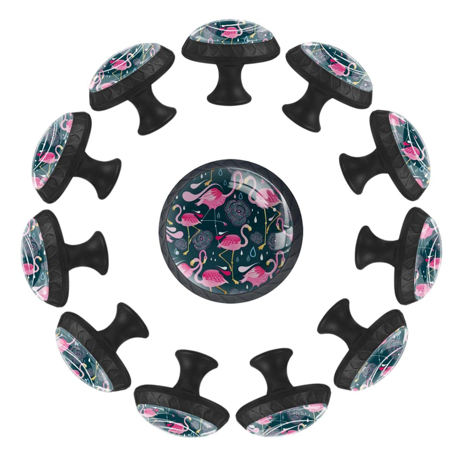 Bouton de tiroir flamant rose rond 35 mm pour réparer et embellir une commode