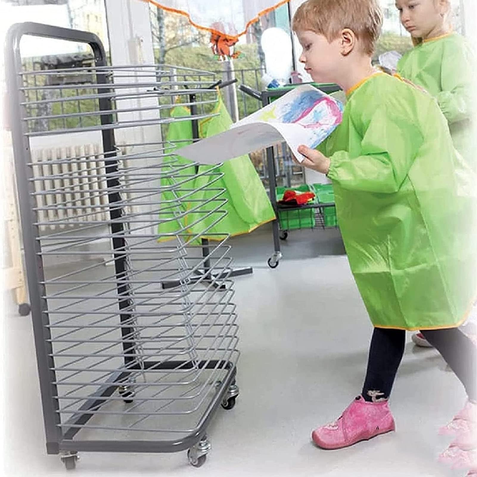 Mobilny Stojak Do Suszenia Farb – Stalowe Stojaki Do Suszenia Obrazów, Stojak Do Suszenia Dzieł Sztuki, Elastyczne Półki, Mobilny Wózek Do Suszenia Dzieł Sztuki, Stojak Do Suszenia Produktów Edukacyj
