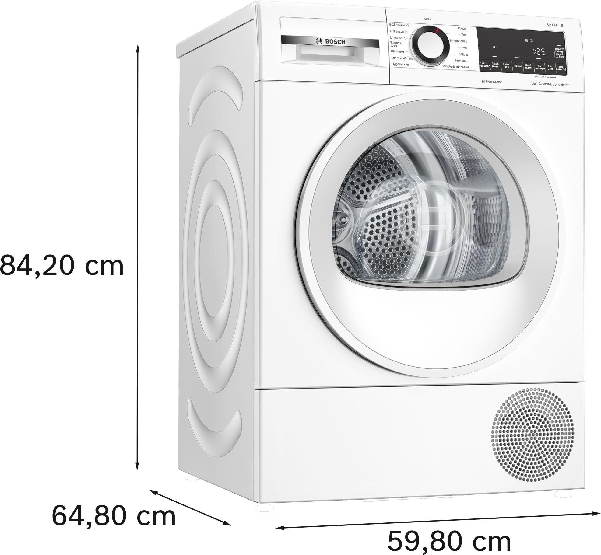 Bosch Série 6 Sèche linge Pompe à chaleur 8 kg Blanc