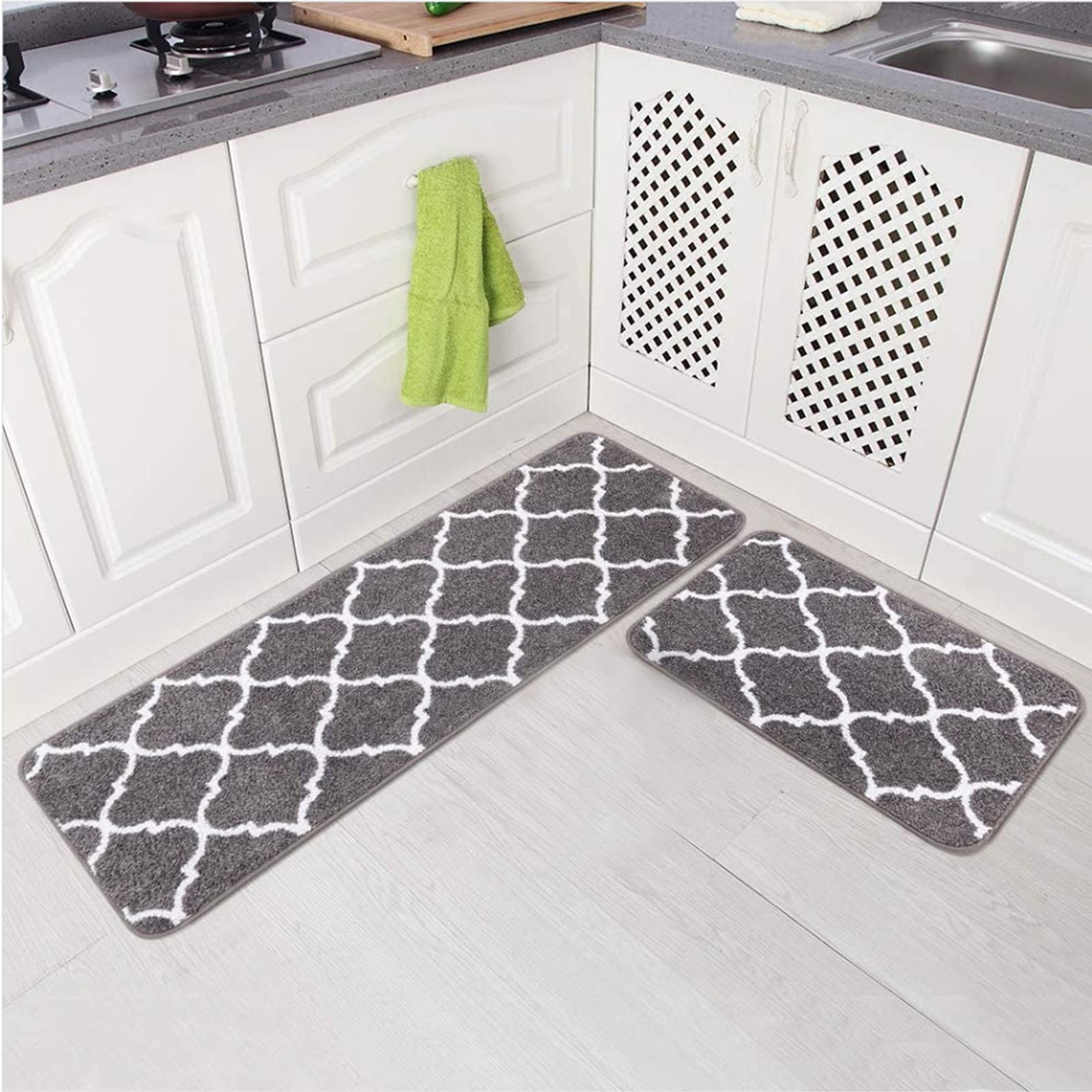 Tapis de sol LWZ antidérapant et absorbant en deux dimensions pour cuisine et balcon