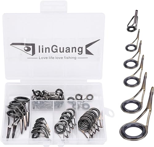 2575 piezas de caña giratoria de pesca de un solo pie, guías de reparación de acero inoxidable, guías de construcción de repuesto para caña de