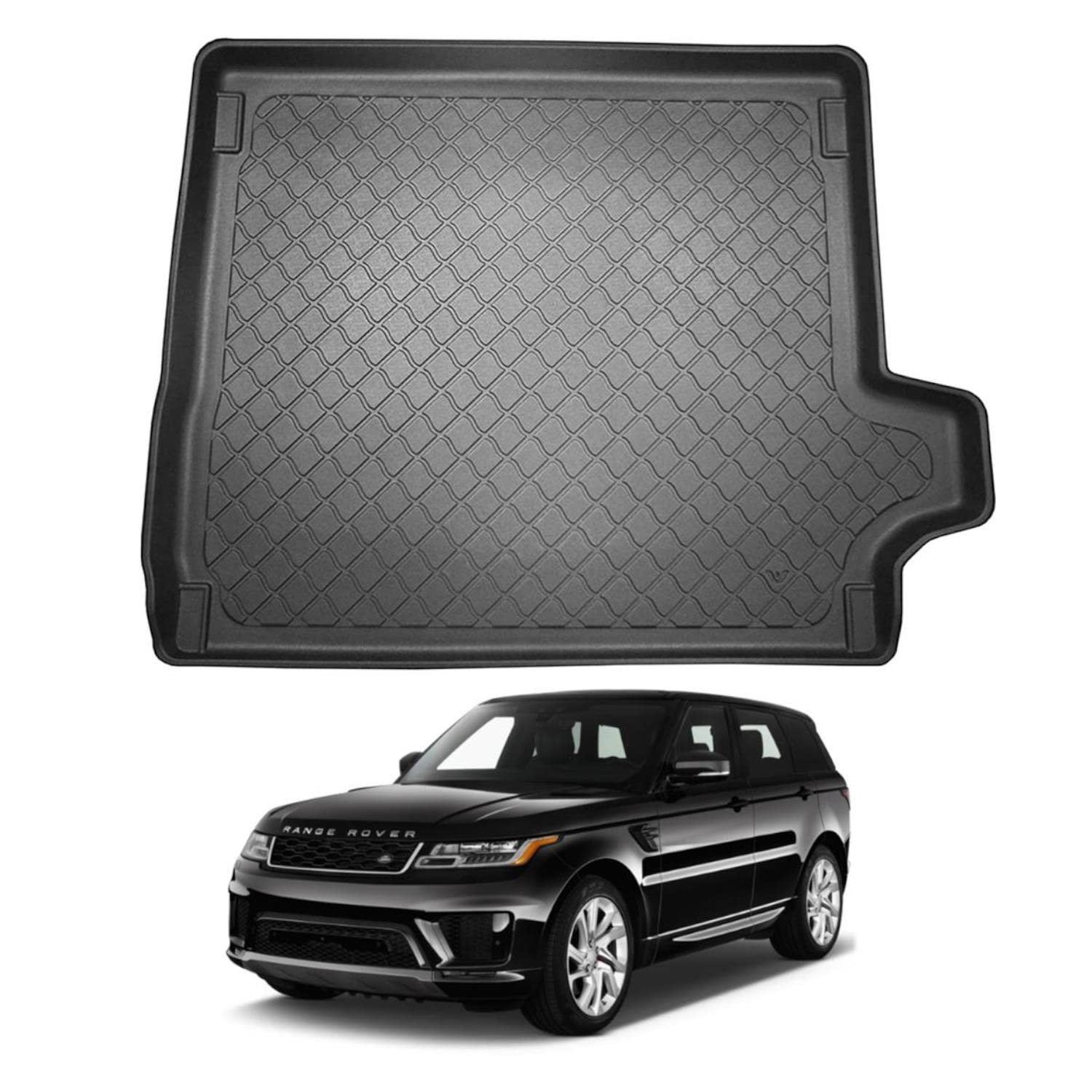 NomadRange Rover Sport (2013-2022) Boot Liner Premium Tailored Fit Car Floor Mat Protector Easy Install Non Slip Recyclable Waterproof Dog & Pet Friendly Raised Edges Compatible Custom Fit Accessory