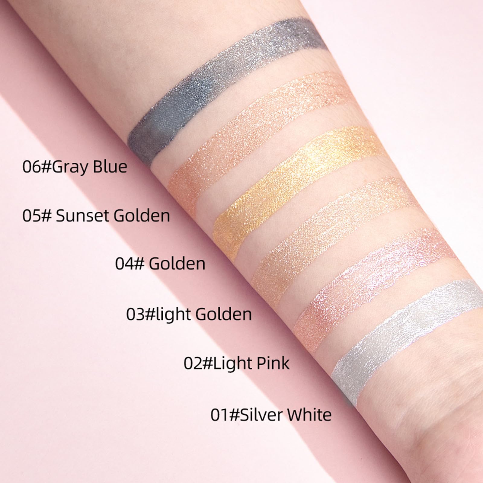 Barras de Labios Líquidas, 2.4g Barras de Labios Antiadherentes, Color de Larga Duración, Barras de Labios Brillantes, Blanco Plata, lipsticks
