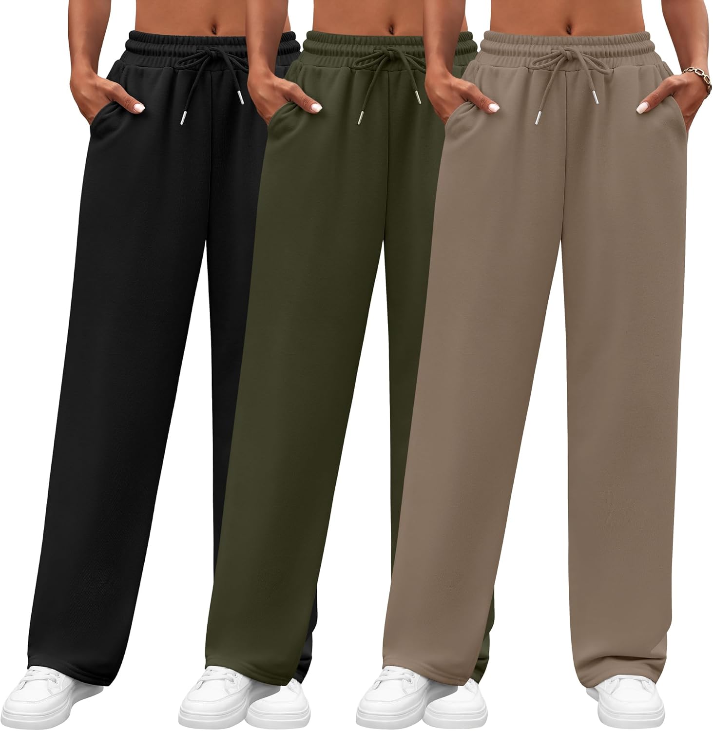 Black, Army Green, Khaki