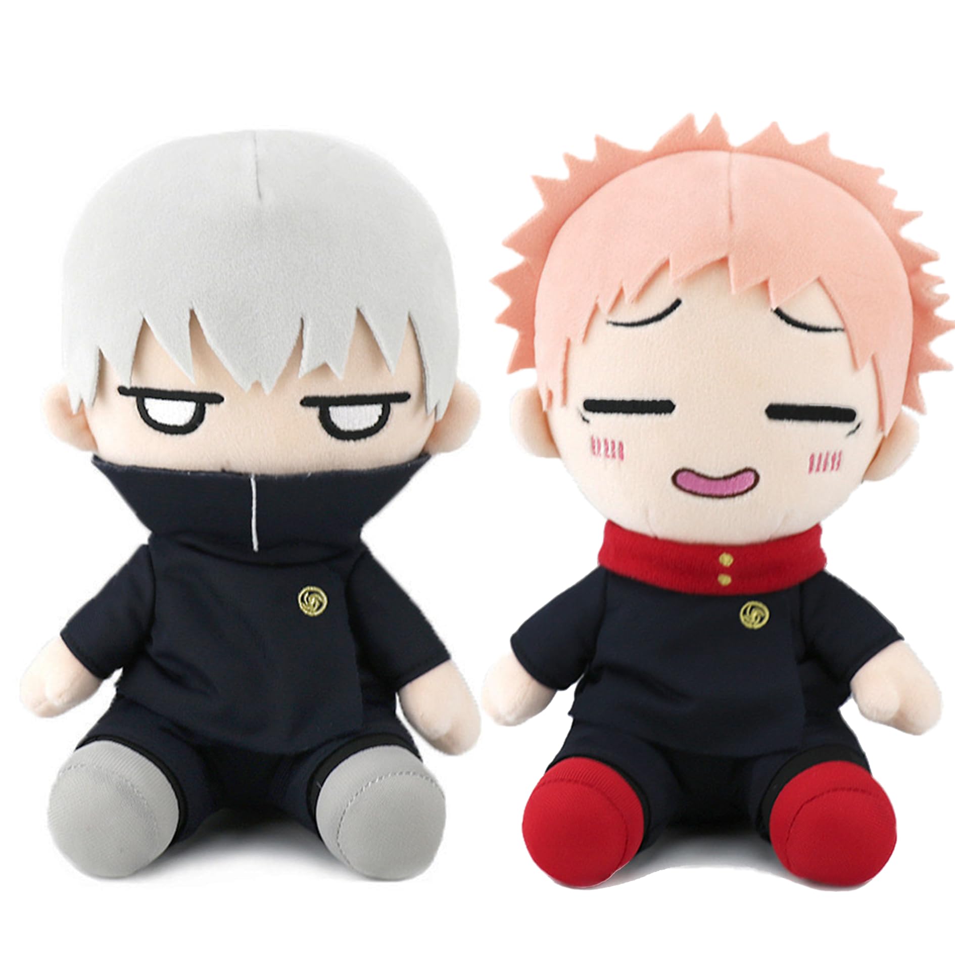 Juju-tsu Kai-sen Plush Toy-Cartoon Zenin MakiStuffed Toys-Goio Pillow for Kids Fans -MiniSato-ru Anime Home Decor forFans Lovely Tovs for Kids & Aduts (Itadori Yuji+Inumaki Toge)