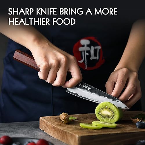 Miniatura 4 de HEZHEN Juego de cuchillos de cocina, 2 piezas, cuchillo de chef compuesto de 8.3 pulgadas, cuchillo de cocina de 6 pulgadas, cuchillo de acero