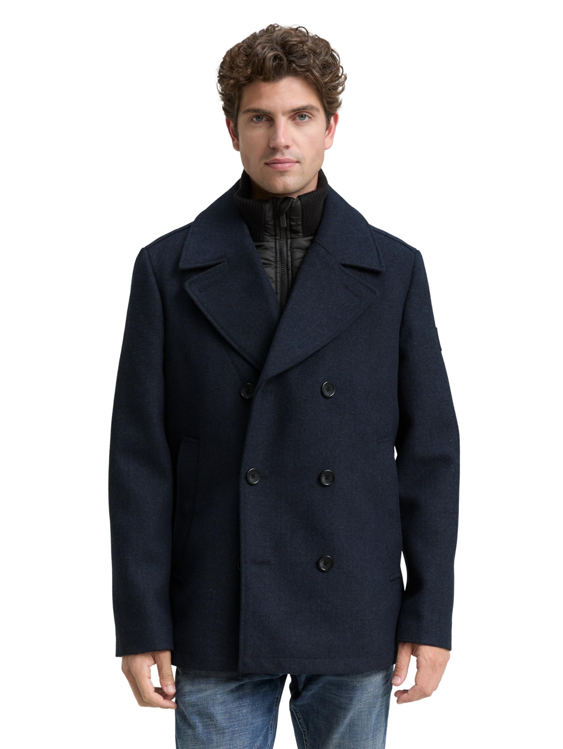 TOM TAILOR Herren 1046986 2-in-1 Wolljacke mit abnehmbarer Innenjacke (1er Pack)