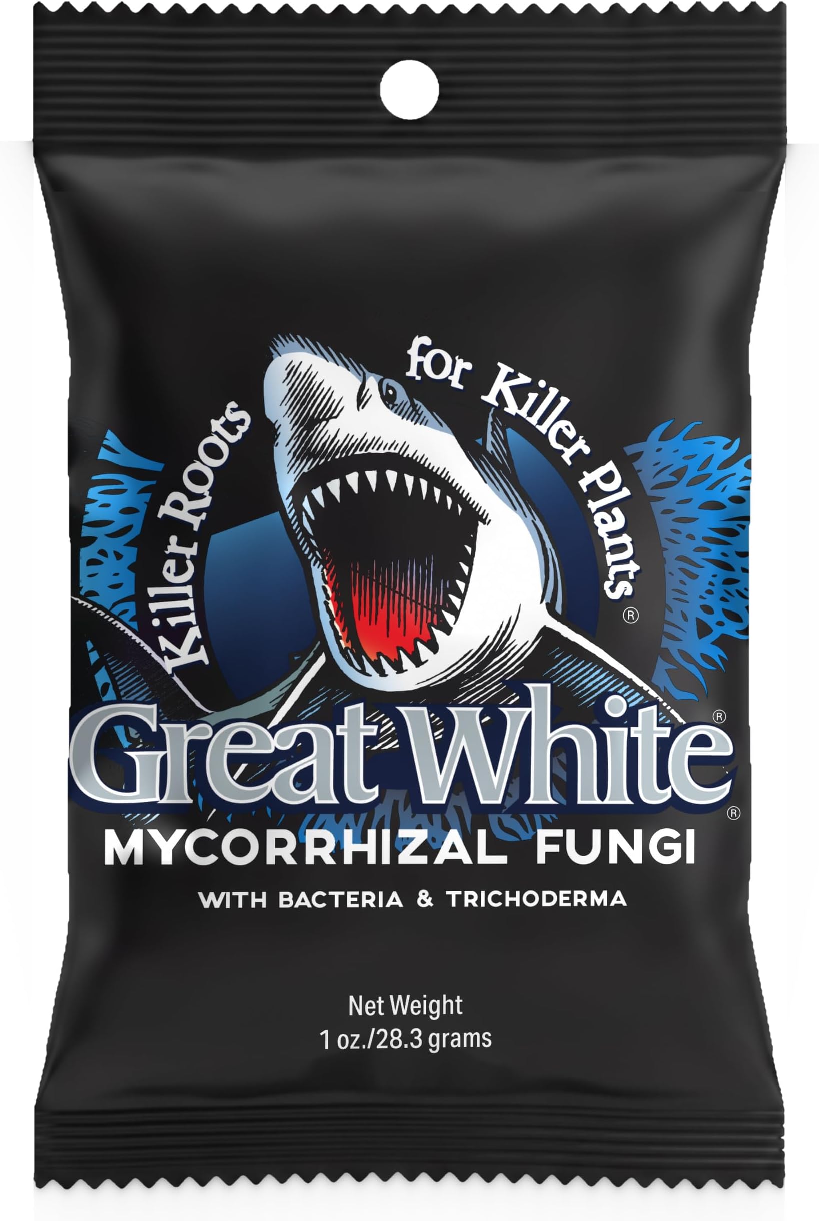 Great White Mycorrhizal Fungi Root Enhancer, Concentrated 3-in-1 Formula, 9-Strain 387 Spores/gram, 6 Million CFU/gram Bacteria, 2-Strains Trichoderma, 1 oz Treats 1,000
