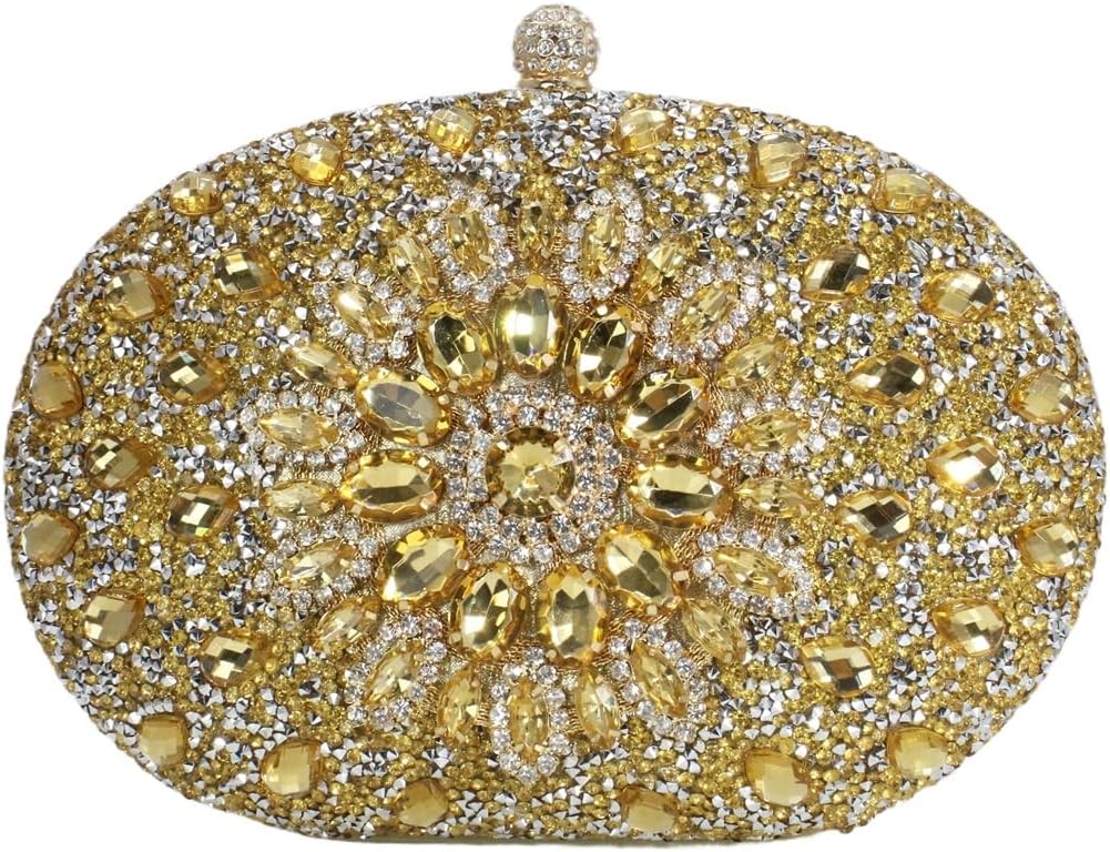 Rhinestone Evening Purses for Women Crystal Diamond Glitter Sparkly Handbag Elegant Shoulder Clutch