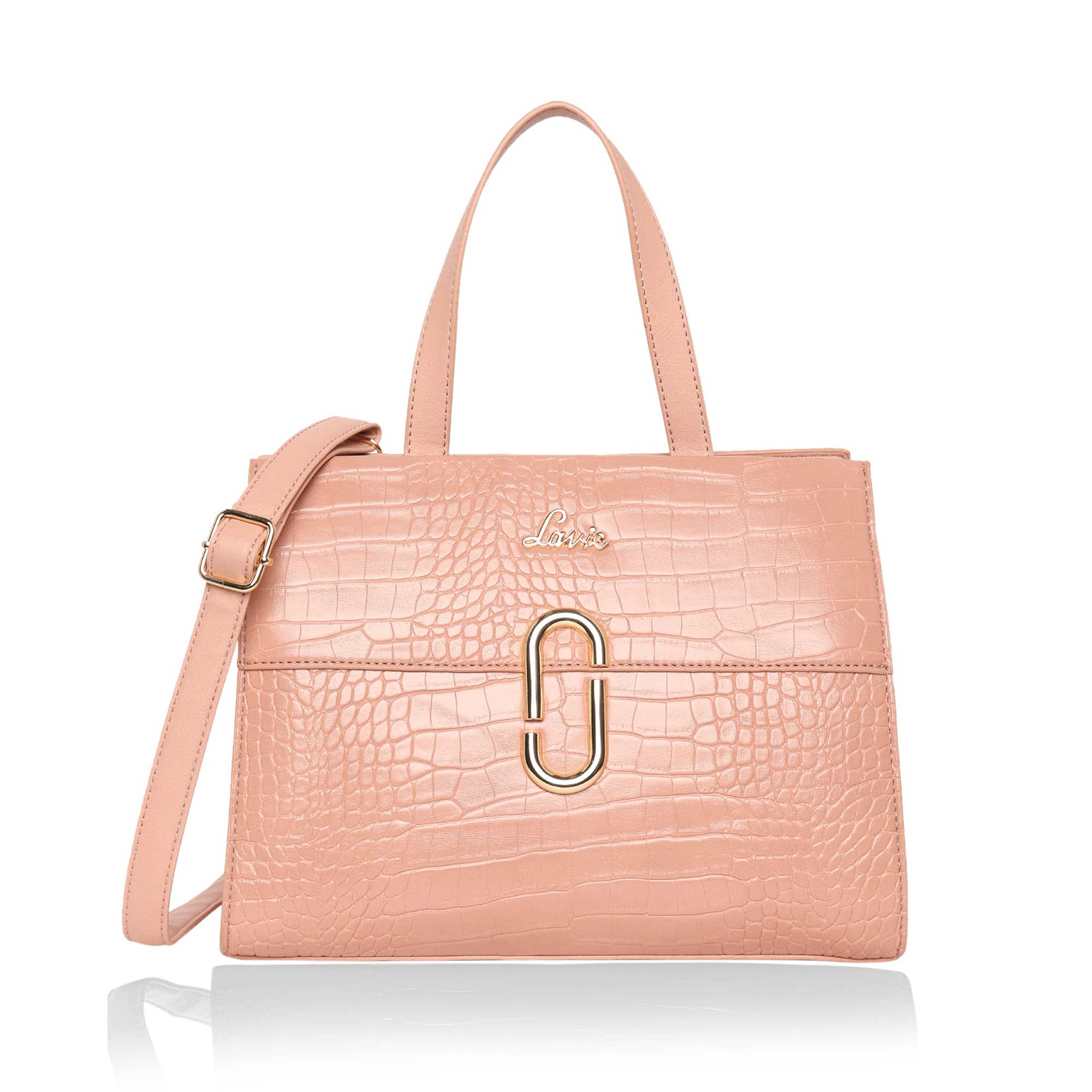Lavie Glossy Croc Flap Satchel For Women (B0BLNM6QKS) Amazon Price History, Amazon Price Tracker
