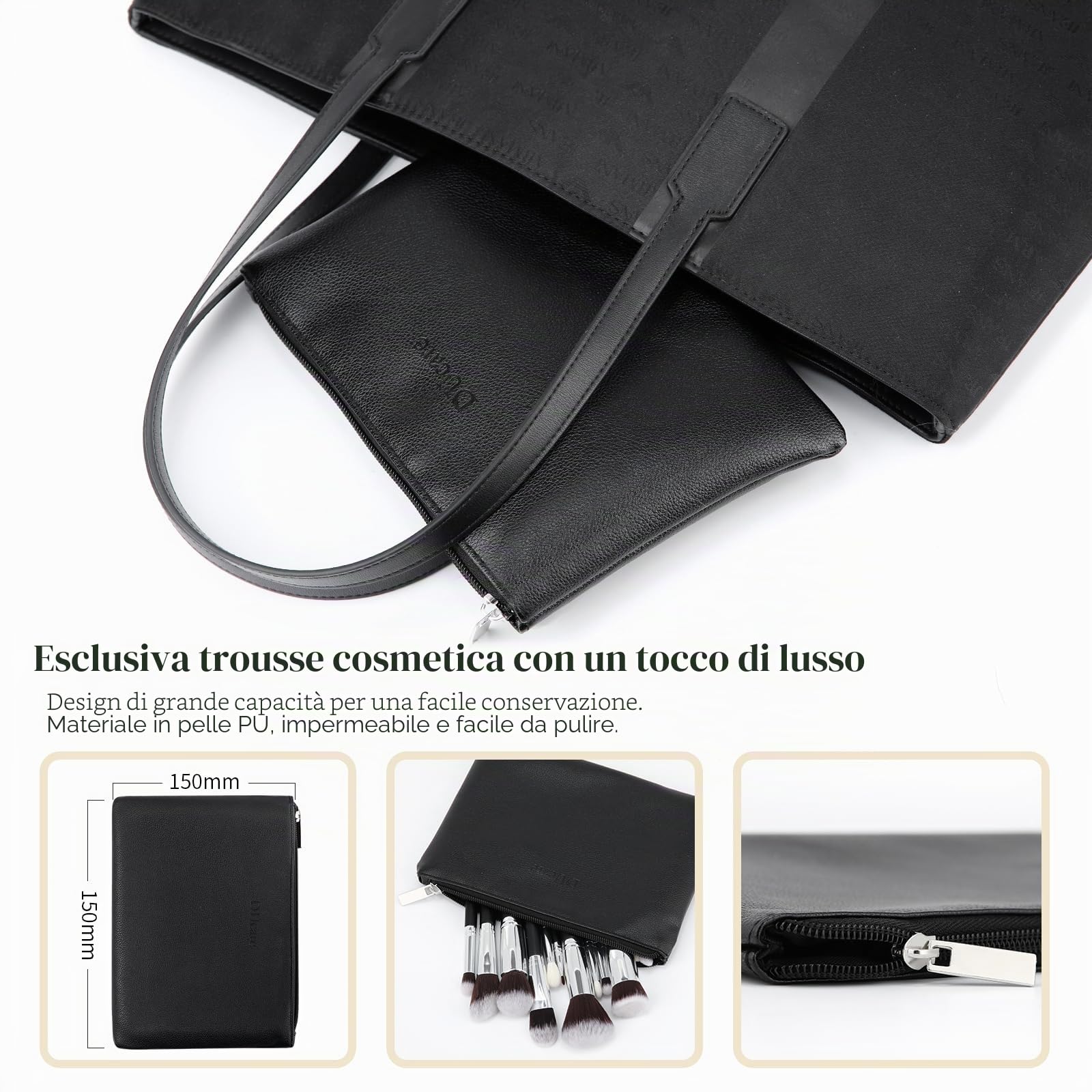 DUcare Pennelli Make Up Set 15Pcs Pennelli Trucco Professionali Set di pennelli da trucco con del sacchetto Case