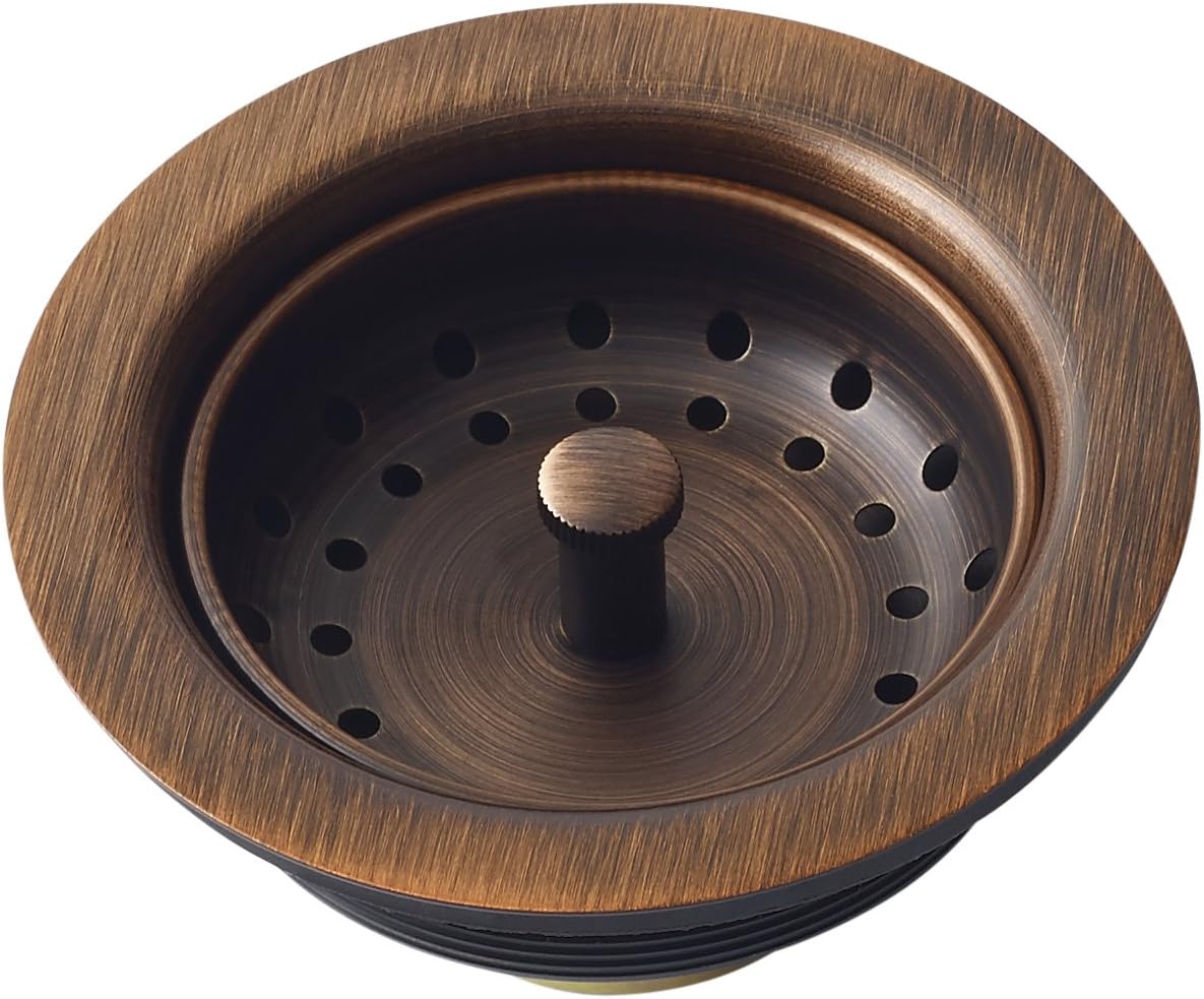 Kitchen Sink Basket Strainer Drain TB35-01,Antique Copper