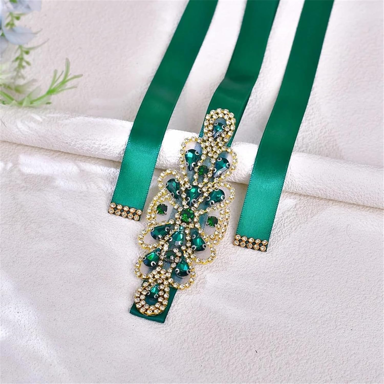 Women’S Vintage EN8 Rhinestone Belt Handmade Waist Accessories Wedding Bridal Sash For Dinner Long Dresses